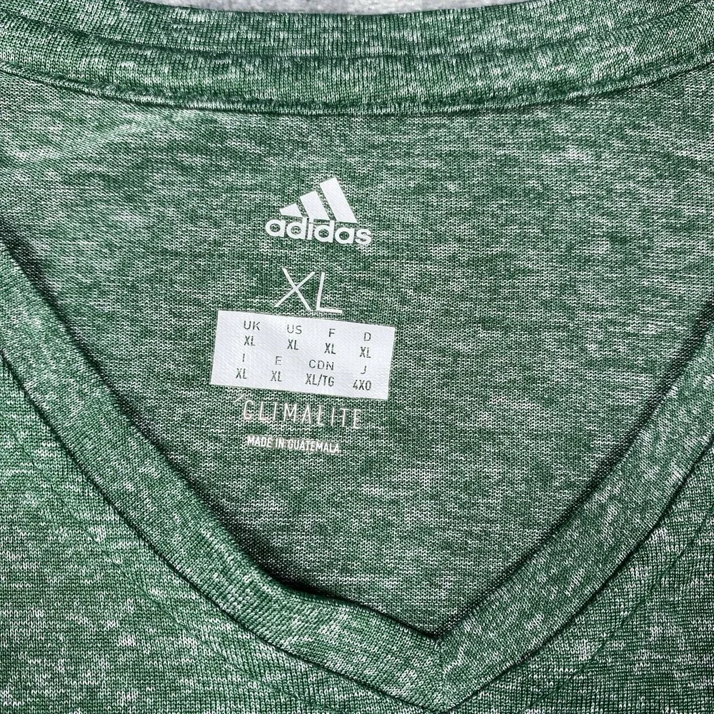 Adidas‎ Shirt Mens XL Green Long Sleeve Climalite Compression Base Layer Top